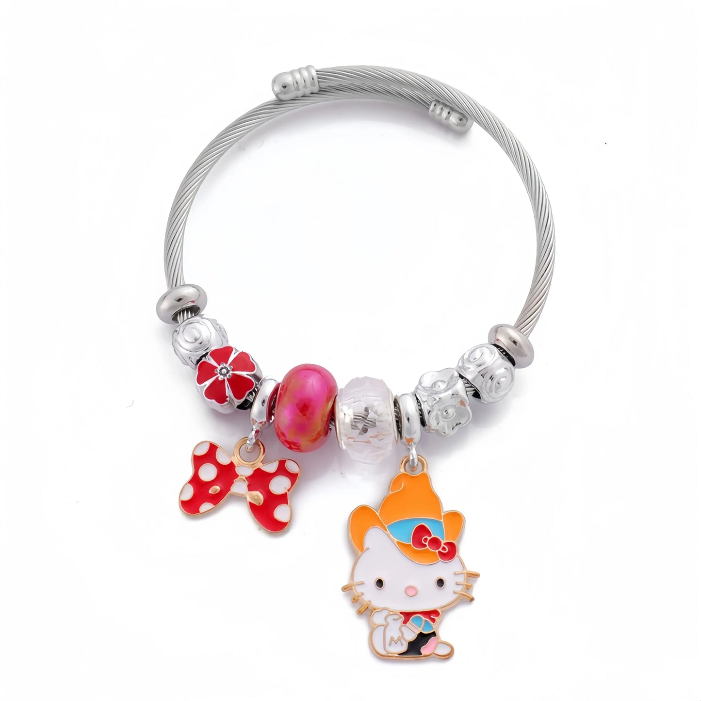 Hello Kittys Bracelet Anime Sanrios Girl Detachable Diy Bracelet Woman Accessory Jewelry Student Cosplay Props Festival Gift