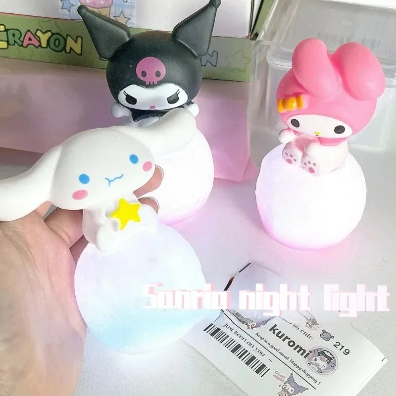 Hello Kitty Night Light Luminous Children's Toy Bedside Lamp Anime Cartoon Kuromi Cinnamoroll Cute Children's Gift Gift