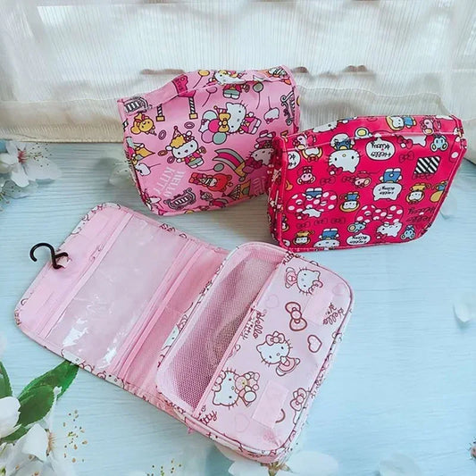 Hello kitty handbag Cinnamoroll Melody cartoon hanging wash bag cosmetic bag multi-functional storage bag