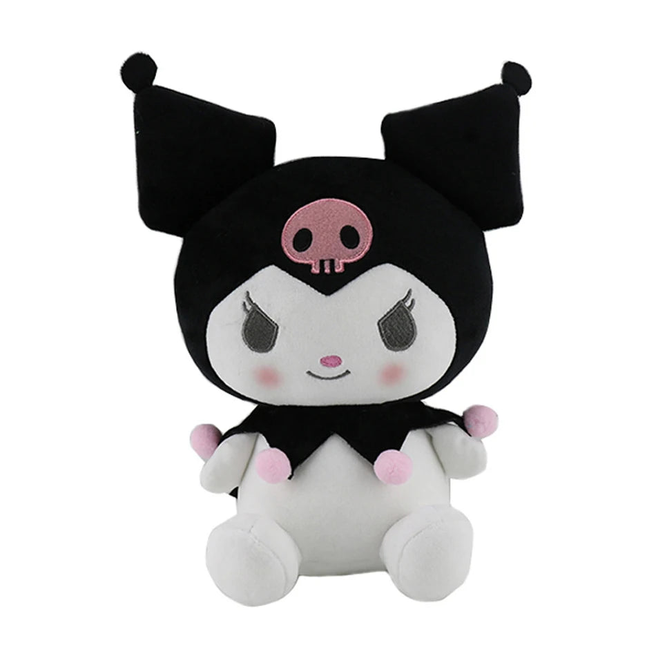 Cartoon Kawali Kuromi Hello Kitty My Melody Cinnamoroll Pillow Plush Toys Soft Stuffed Dolls for Kids Birthday Gifts