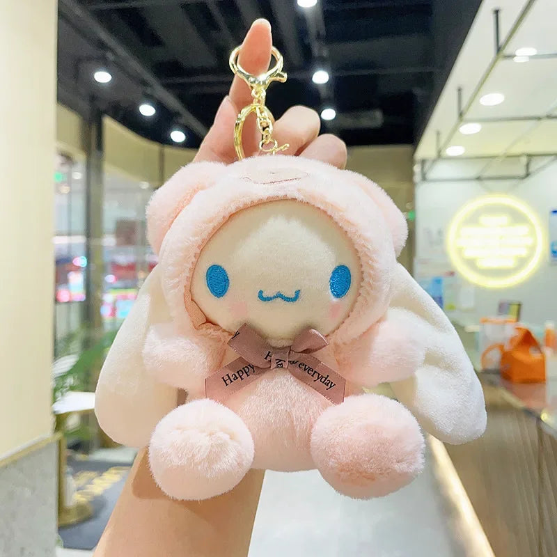 Cross-dressing Cute Kawaii Hello Kitty My Melody Cinnamoroll Bag Plush Pendant Doll Doll Cartoon Keychain Doll Toy Gift