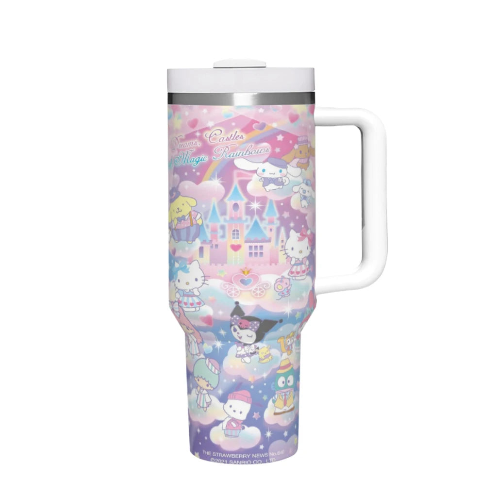 Cute Anime Sanrio Hello Kitty Kawaii 40 Oz Ultimate Tumbler with Handle and Straw Vacuum Insulated Tumbler