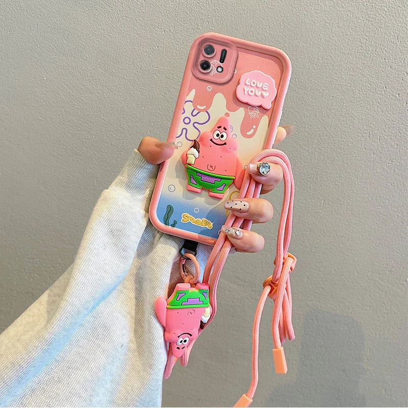 Crossbody 3D Cartoon Hello Kitty Kuromi Phone Case For iPhone 6 6S 7 8 Plus X Xs Max 11 Pro Max Lotso Bear Toy Strap Cover