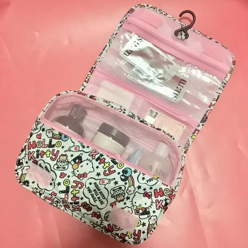 Hello kitty handbag Cinnamoroll Melody cartoon hanging wash bag cosmetic bag multi-functional storage bag