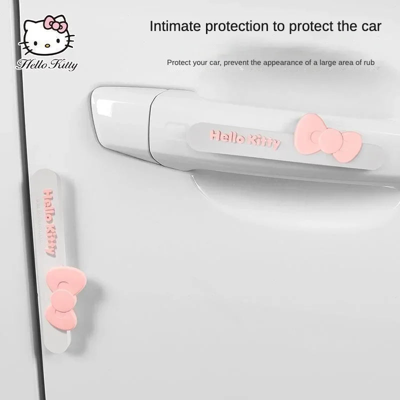 Kawaii Genuine Sanrio Car Door Anti-Collision Strip Hello Kitty Cartoon Rearview Mirror Anti-Scratch Car Sticker Cute Car Gift