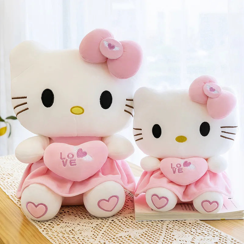 Hello Kitty Pink Plush Stuffed Toys Anime Cartoon Plushie Doll Soft Stuffed Pillow Toys For Children Birthday Xmas Gifts