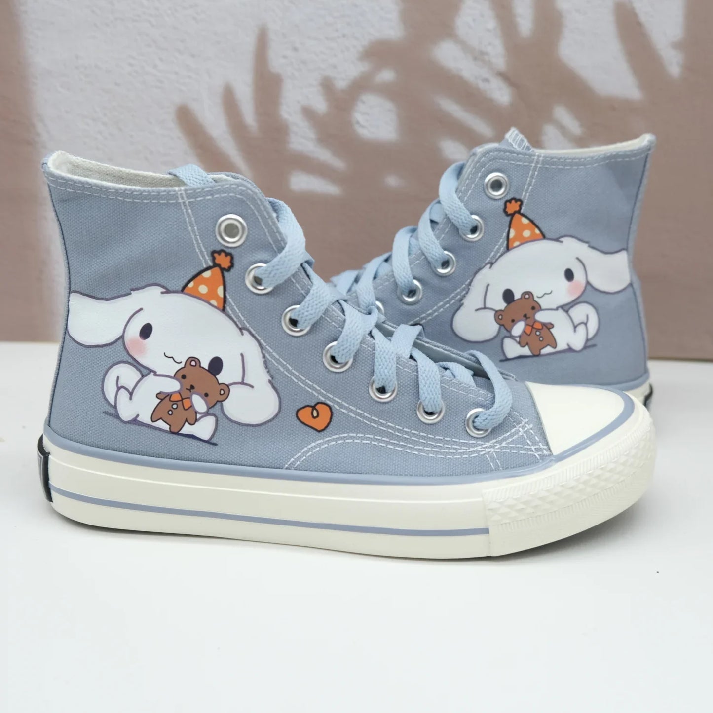 Original Kuromi High Top Canvas Shoes Rubber Non-slip Canvas Shoes Kawaii Student Japanese Girl Cute Cartoon Sneakers