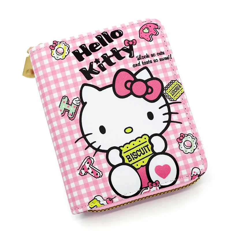 Cute Wallet Hello Kitty Coin Purse Kawaii Leather Card Holder Women Pu Casual Money Card Bag Kids Birthday Gift for Girls