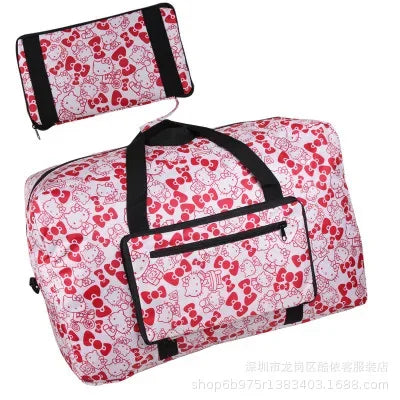 hello kitty handbag foldable luggage bag waterproof My Melody cartoon large travel storage bag messenger shoulder bag