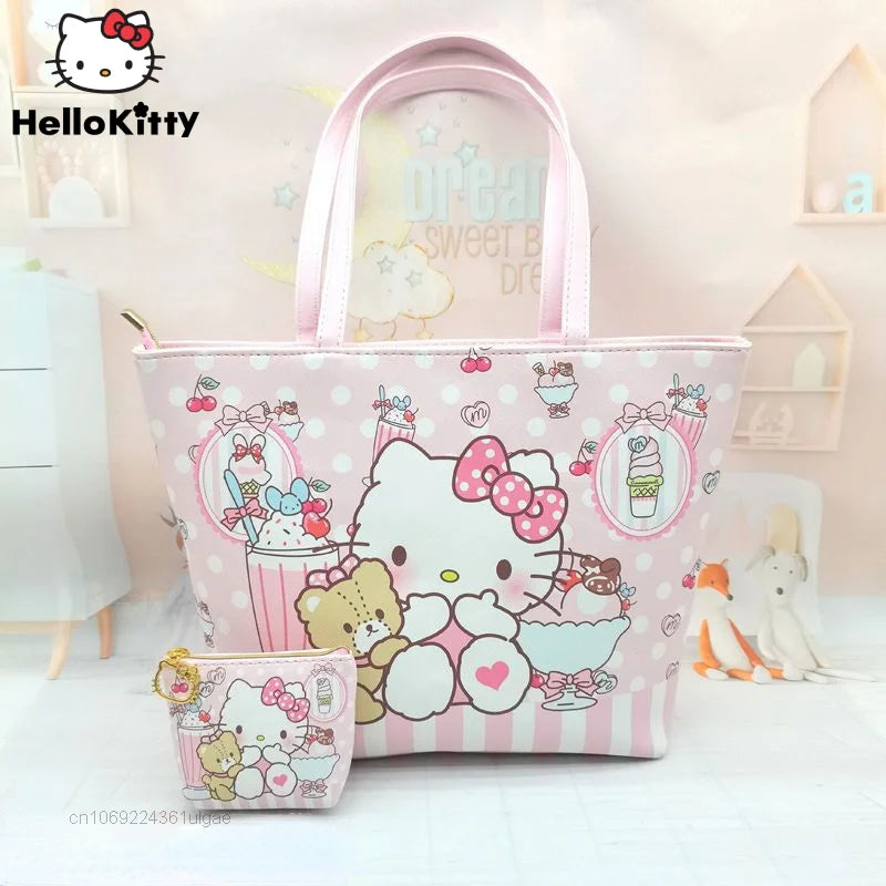 Hello Kitty Bags Luxury Handbag With Purse Women Fashion Casual Cartoon Tote Bag Y2k Female Large Capacity Shoulder Bag