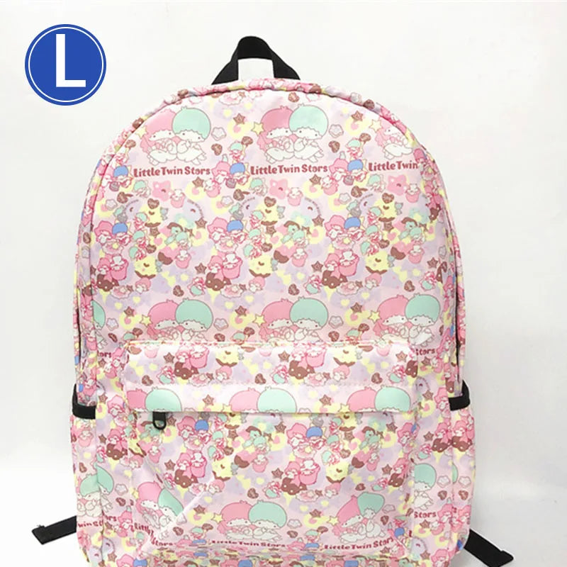 Kuromi hello kitty New Cute Backpack Large Capacity Student Schoolbag Shoulder Bag Girls Handbag Trip Storage Bag