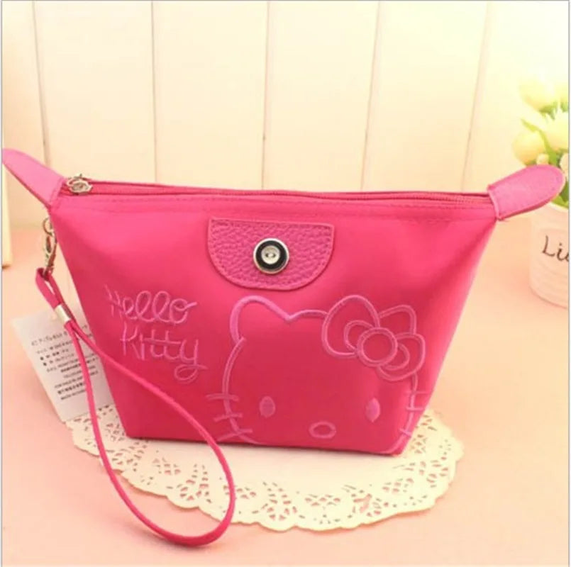 Hello Kitty Large Travel Cosmetic Bag for Women Cosmetic Organizer High-capacity Makeup Bag Storage Pouch for Female Makeup Box