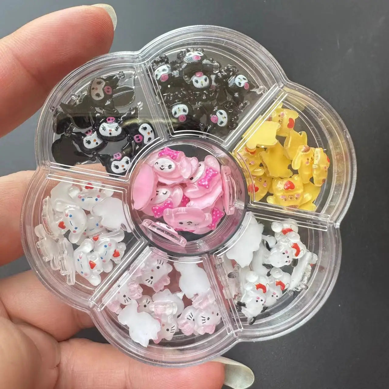 Hello Kitty DIY Nail Art Jewelry Decor Kawaii Kuromi Charms For Manicure DIY Nail Parts Rhinestone Toy Gift for Girls