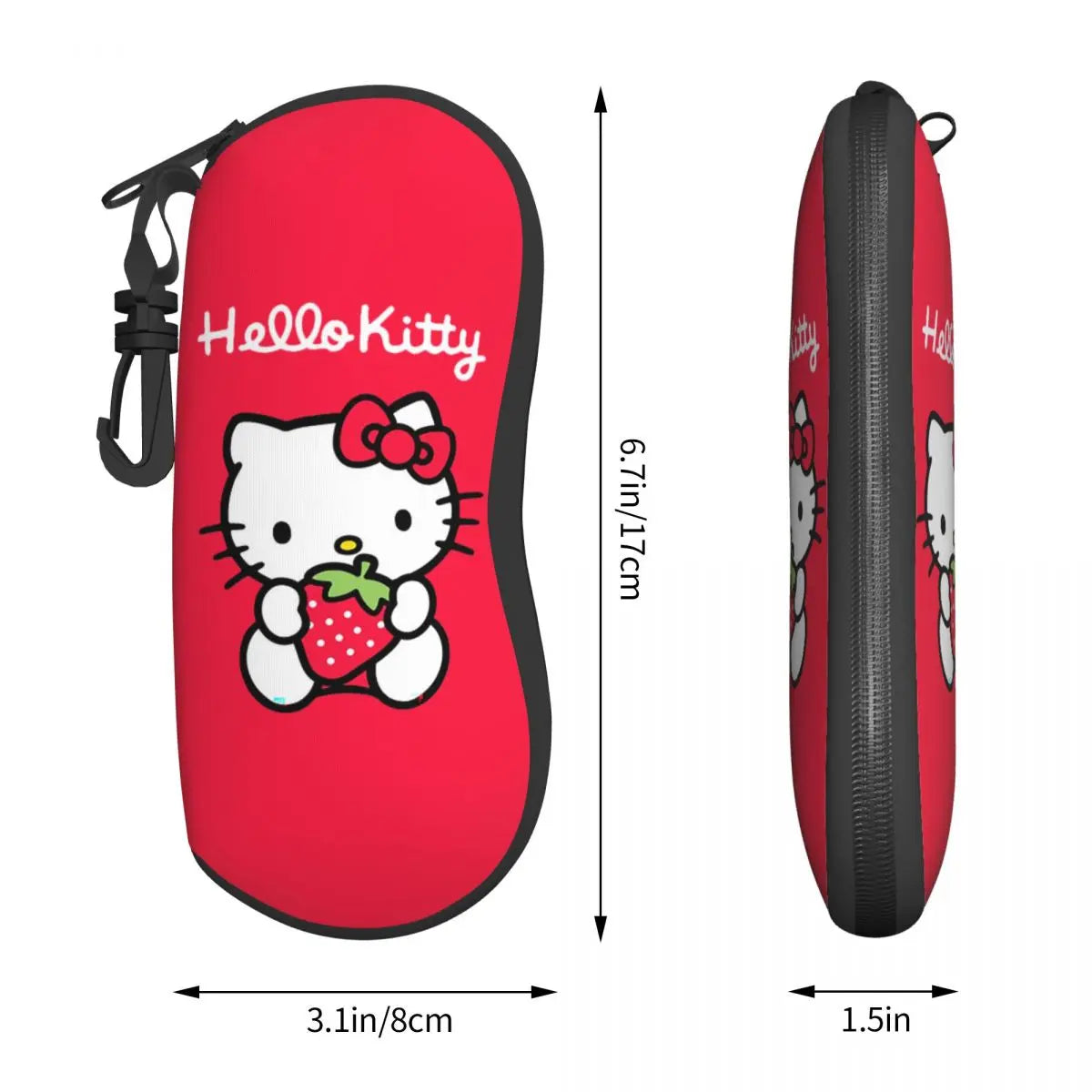 Hello Kitty Cute Cat Strawberry Glasses Case Girl Boy Travel cartoon cats Glasses Storage Box Cute Sunglasses Box