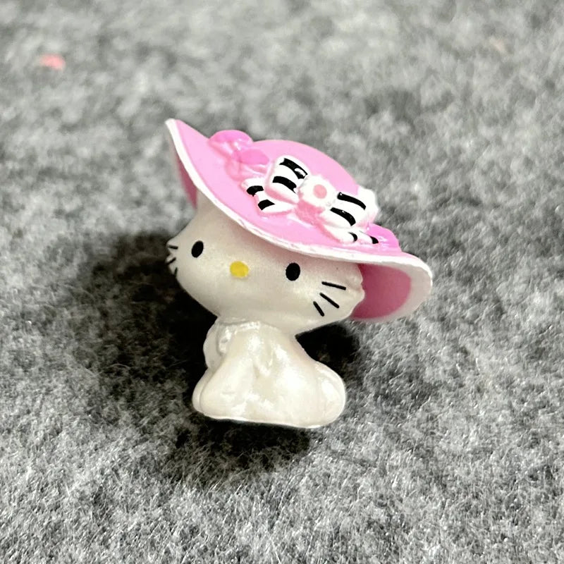 Anime Mini Hello Kitty Sitting Fluorescent Rabbit Pegasus DIY Patch Material Accessories Hairpin Accessories Doll Handmade Toys