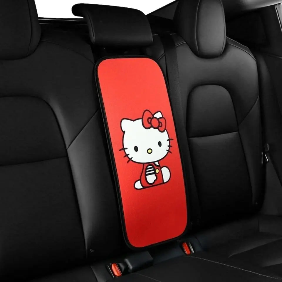 Sanrio Hello Kitty Car Armrest Pad Mat Car Front Rear Center Universal Breathable Mat Cute Anti Slip High-End Interior Decor