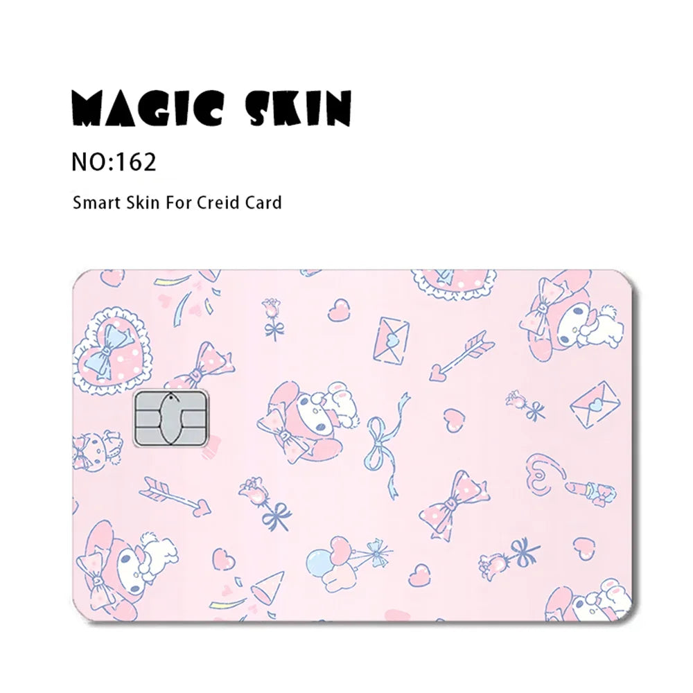 Hello Kitty My Melody Poker Sticker Film Tape Skin for Credit Card Debit Card Kt Cat Waterproof Stickers Small Chip