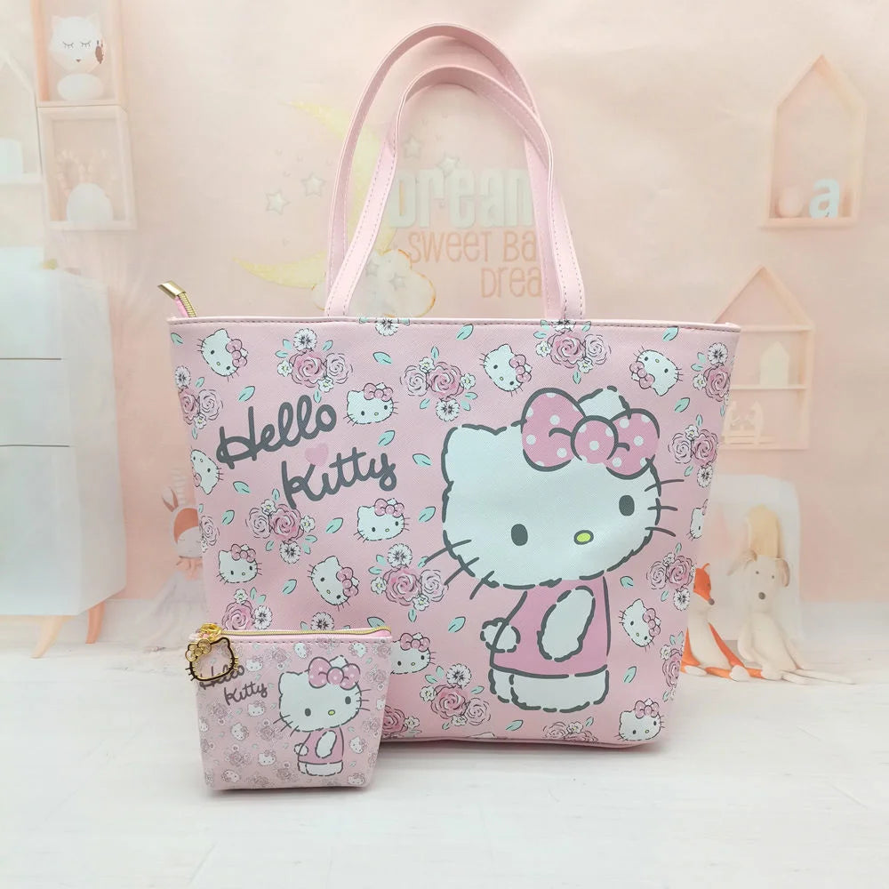 Hello Kitty Bags Luxury Handbag With Purse Women Fashion Casual Cartoon Tote Bag Y2k Female Large Capacity Shoulder Bag