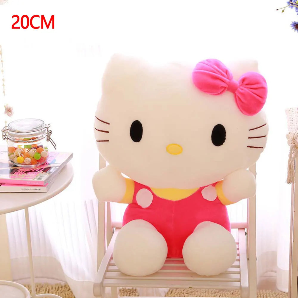 20cm Hello Kitty Plush Toys Cute Movie KT Cat Dolls Soft Stuffed kawaii Hello Kitty Toy Baby Christmas Gift