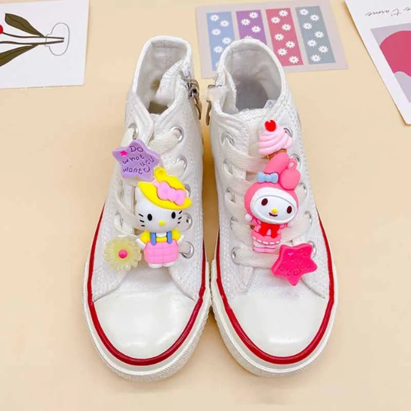 1 Set Hello Kitty DIY Decoration Sneakers Designer Fashion Personality Cute Cinnamoroll Melody Pendant Shoe Buckle