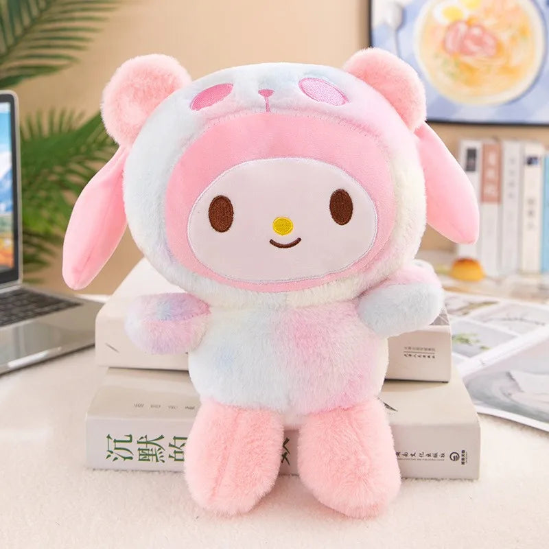 Kawaii 25CM Plush Dolls Kuromi Hello Kitty Melody Cinnamoroll Plush Soft Stuffed Animals Dolls Plushie Pillow Xmas Gifts