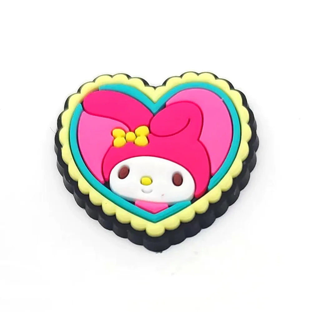 Hello Kitty Sanrio cartoon 1pcs cute shoe charms Accessories buckle clogs sandals pin decorate kids girls gift