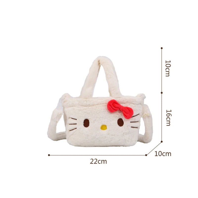 Plushies Hello Kitty Shoulder Bag Kuromi Handbag My Melody Crossbody Plush Backpack Makeup Pouch Women for Gift Tote Bag