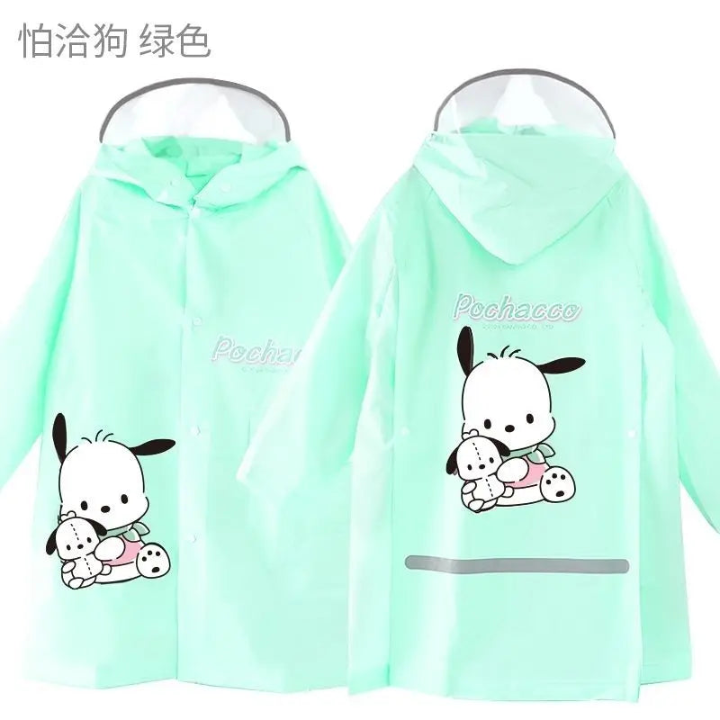 Kawaii Kuromi My Melody Hello Kitty Cute Cartoon Child Raincoat Student Poncho Outdoor Water Proof Anime Peripheral Gift