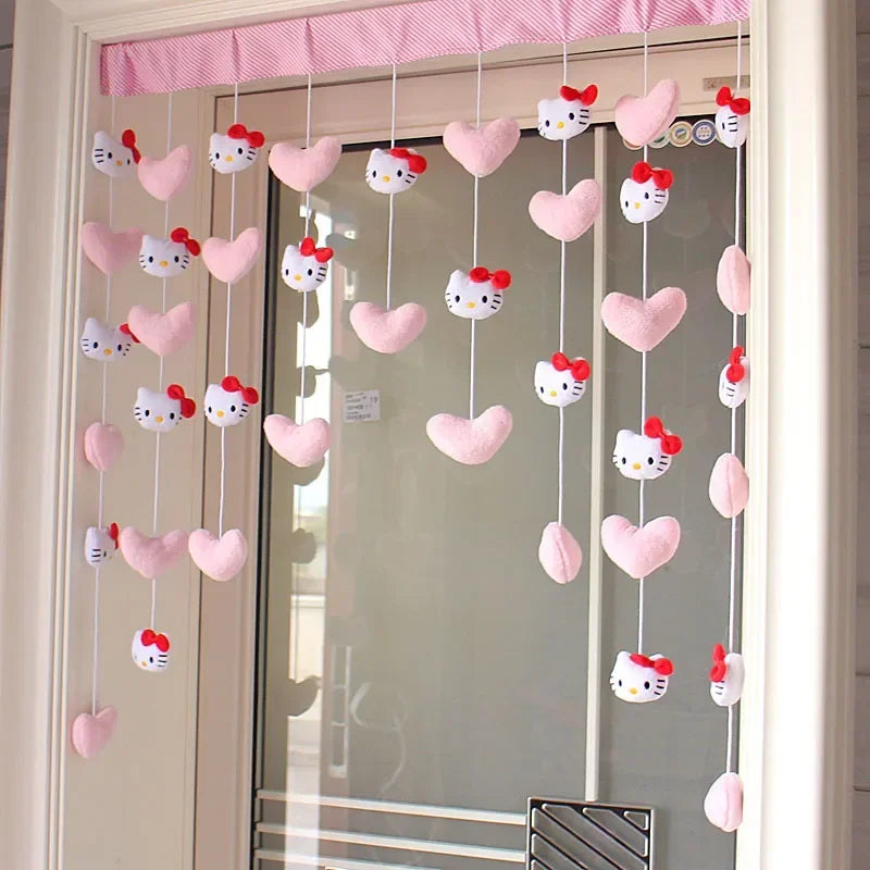 Hello Kitty KuromiMy melody Pompom Purin Door Curtain Cute Bathroom Bedroom Curtain Accessories Home Furnishings