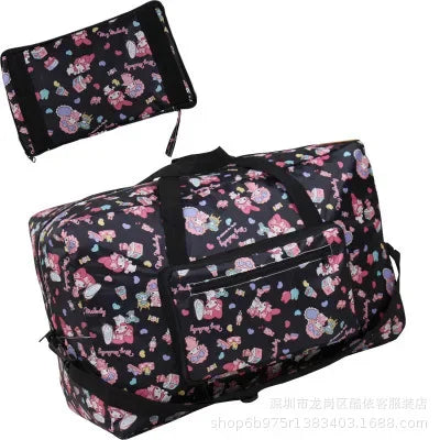 hello kitty handbag foldable luggage bag waterproof My Melody cartoon large travel storage bag messenger shoulder bag