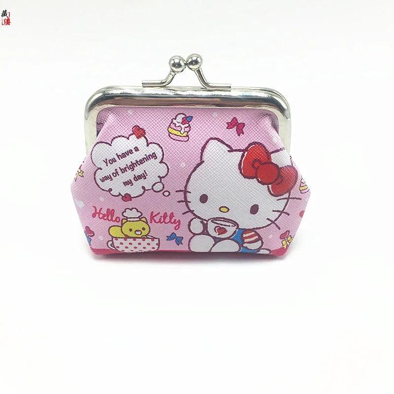 Hello Kitty Cartoon Coin Pouch Purse Creative Small Wallet My Melody Bags girls purse Kawaii Wallet Kid Purses