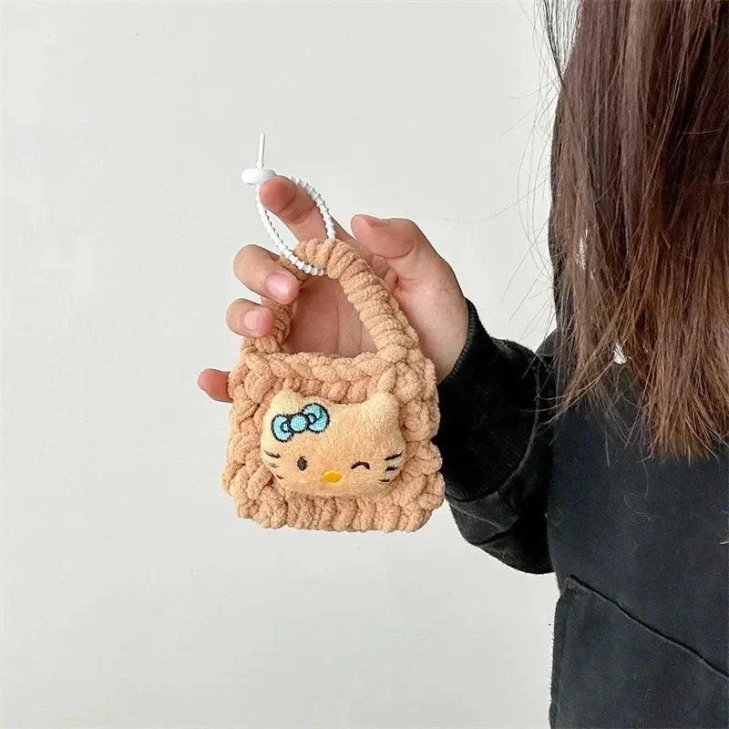 Hello Kitty Anime Toys Wallet Women Bags Cute Children Coin Purse Kawaii Girls Headphone Bag Fashion Kids Birthday Gifts