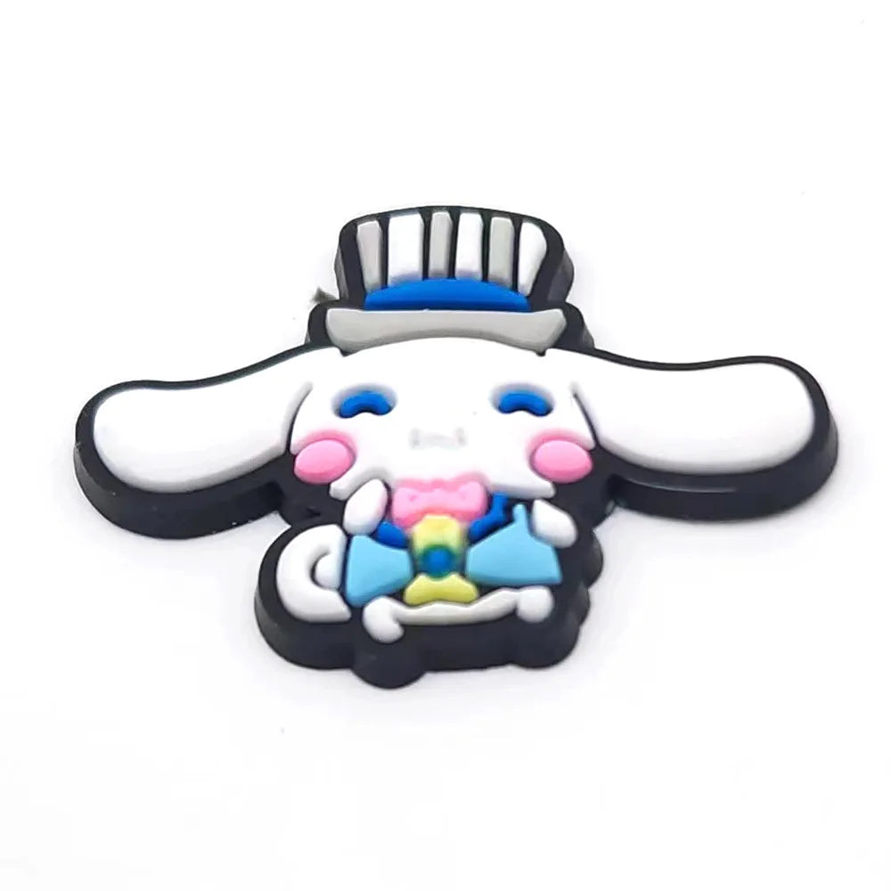 Hello Kitty Sanrio cartoon 1pcs cute shoe charms Accessories buckle clogs sandals pin decorate kids girls gift