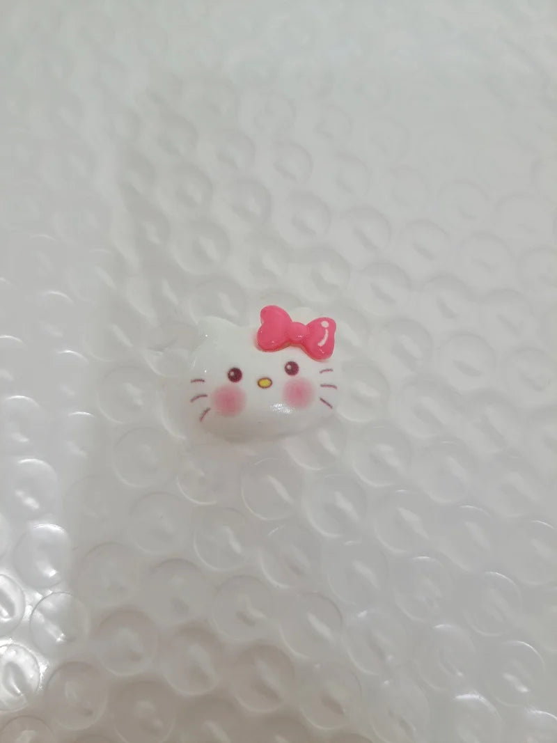 hello kitty cartoon cute bow cat resin diy jewelry mobile phone protective cover handmade patch material animation doll children