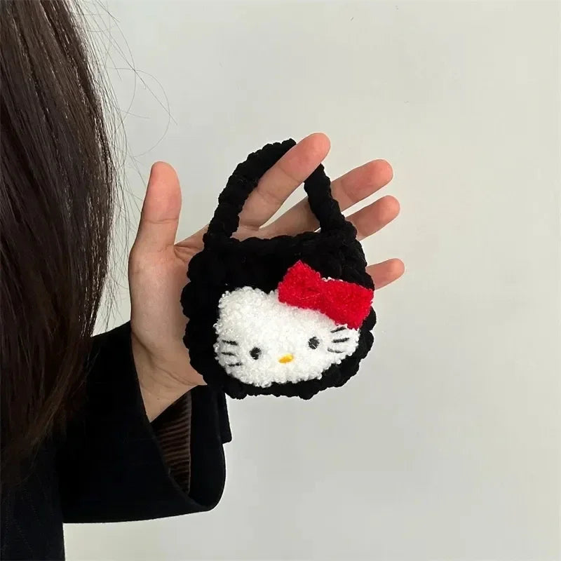 Hello Kitty Anime Toys Wallet Women Bags Cute Children Coin Purse Kawaii Girls Headphone Bag Fashion Kids Birthday Gifts