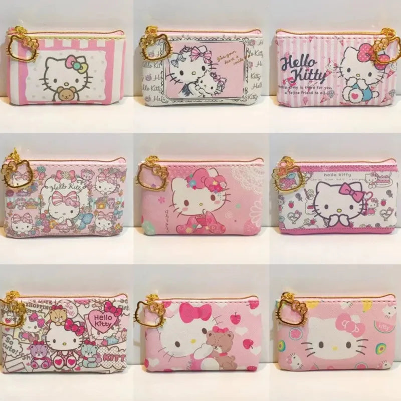 Hello Kitty Cartoon Coin Pouch Purse Creative Small Wallet My Melody Bags girls purse Kawaii Wallet Kid Purses