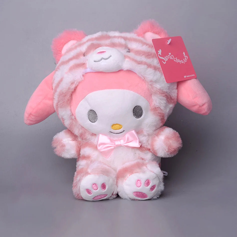 Cartoon Kawali Kuromi Hello Kitty My Melody Cinnamoroll Pillow Plush Toys Soft Stuffed Dolls for Kids Birthday Gifts