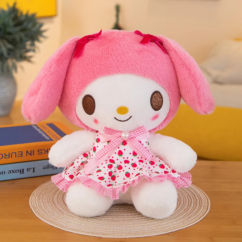 Kawali Kuromi Hello Kitty My Melody Cinnamoroll Pillow Plush Toys Plushie Keychain Stuffed Doll for Kids Christmas Gift