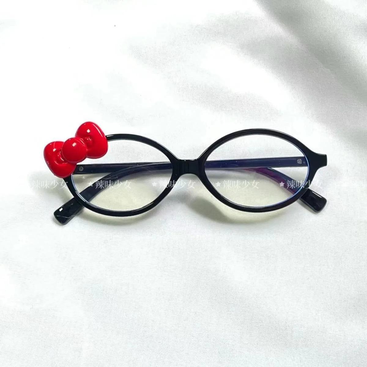 Hello Kitty Toys Leopard Print Eyeglasses Kawaii Frames Accessories Cute Beauty Cartoon Anime Vintage Girls Birthday Gift