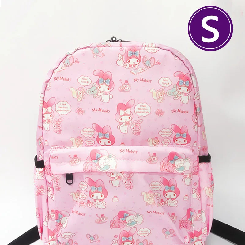 Kuromi hello kitty New Cute Backpack Large Capacity Student Schoolbag Shoulder Bag Girls Handbag Trip Storage Bag