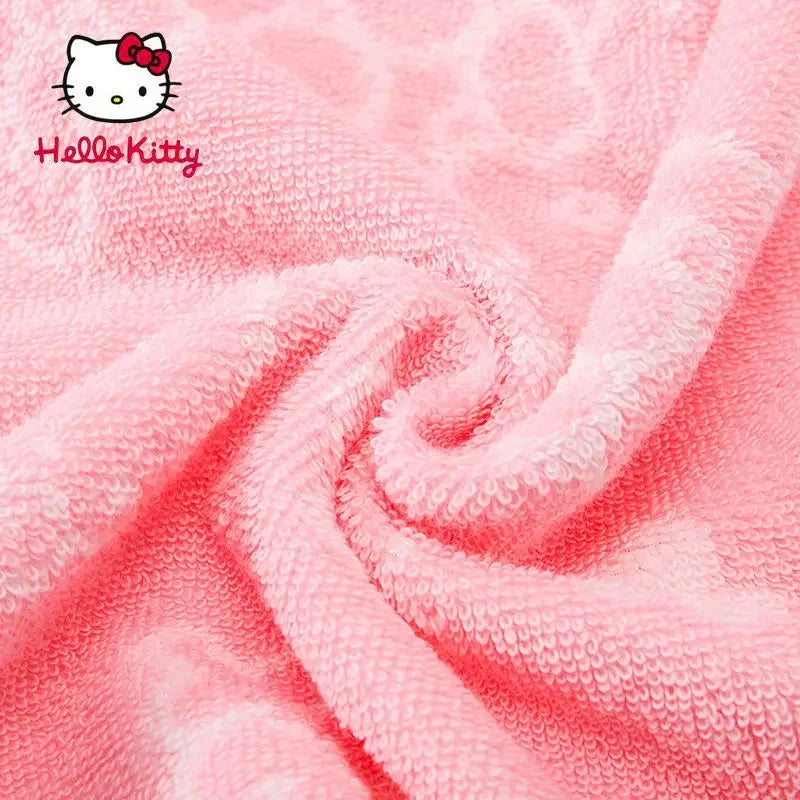 Hello Kitty animation peripheral creative girls' heart absorbing water face towel kawaii pure cotton children's towel wholesale