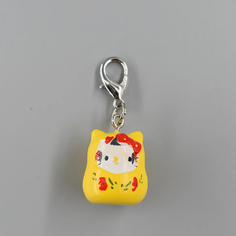 Kawaii Hello Kitty Toys Keyring Anime Cute Dress Up Gachupin Doll Y2K Keychain Pendant Accessories Gift