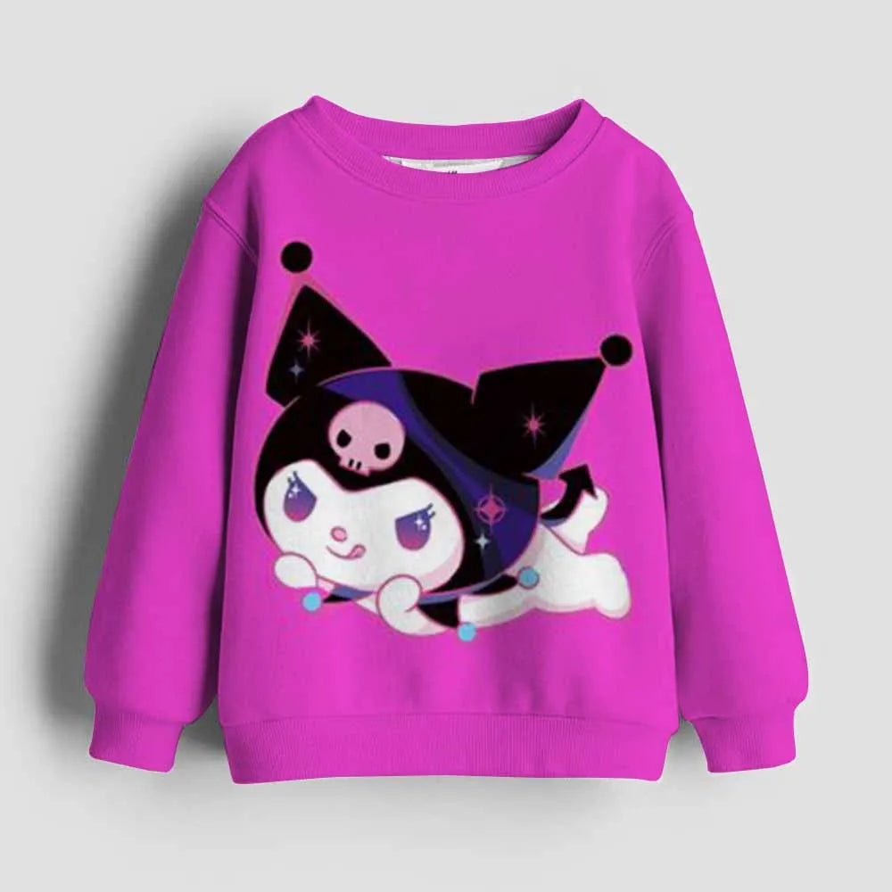 Hello Kitty kawaii children fashion girls autumn clothing baby girl sweatshirt Kuromi children's hoodie toddler casual sportswea