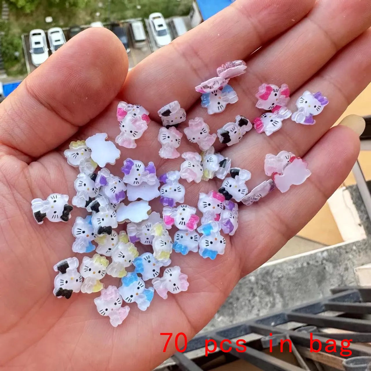 Hello Kitty DIY Nail Art Jewelry Decor Kawaii Kuromi Charms For Manicure DIY Nail Parts Rhinestone Toy Gift for Girls