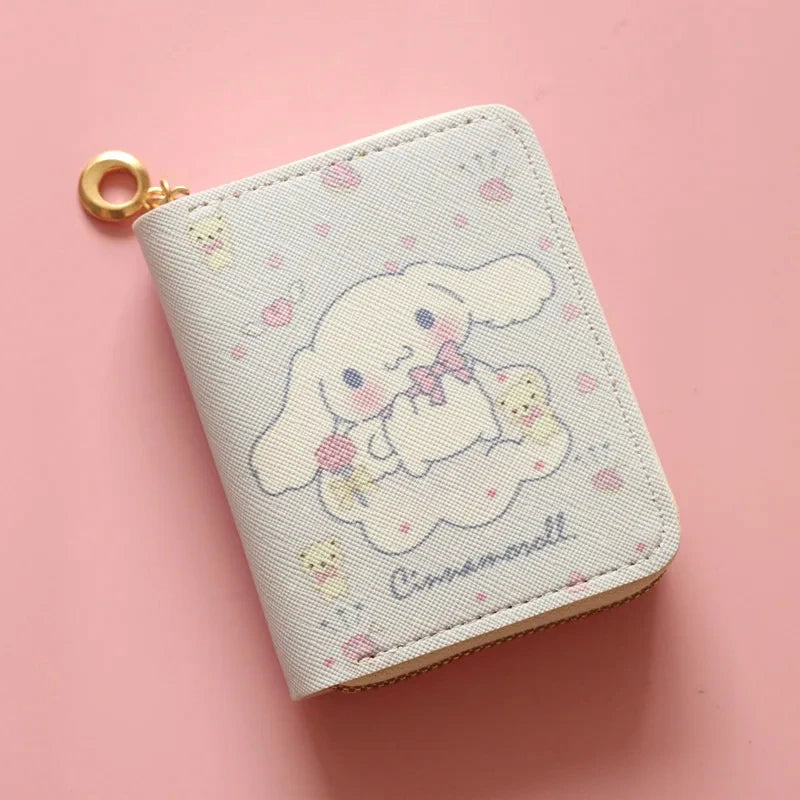 Cute Wallet Hello Kitty Coin Purse Kawaii Leather Card Holder Women Pu Casual Money Card Bag Kids Birthday Gift for Girls