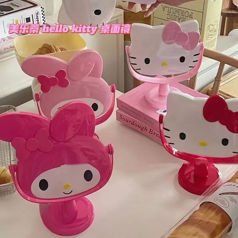 cartoon My melody Hello kitty anime vanity mirror flip tall cute decoration table decoration makeup mirror kawaii new