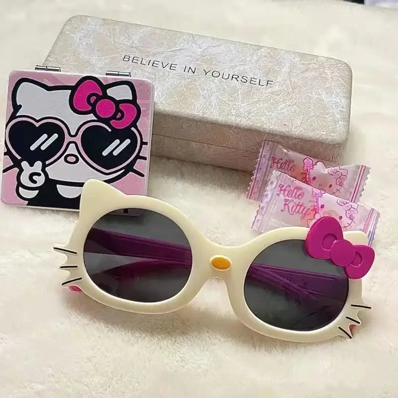 Hello Kitty Sunglasses Cute Anime Cartoon Girl & Child Fashion Photography Glasses Decoration Kawaii Sunnies Holiday Gifts