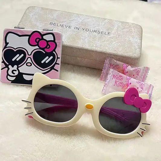 Hello Kitty Sunglasses Cute Anime Cartoon Girl & Child Fashion Photography Glasses Decoration Kawaii Sunnies Holiday Gifts