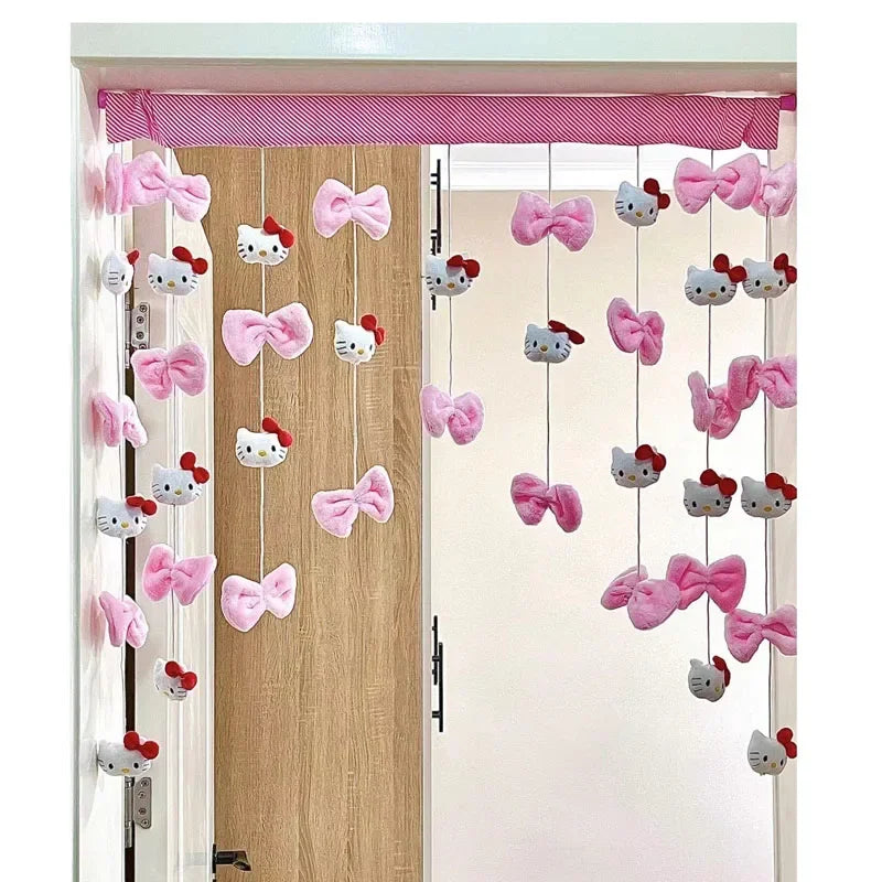 Hello Kitty KuromiMy melody Pompom Purin Door Curtain Cute Bathroom Bedroom Curtain Accessories Home Furnishings