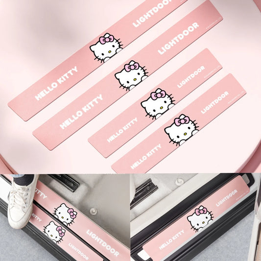 Kawaii Sanrio Car Door Sill Protection Strip Anti-Pedal Wear-Resistant Pu Cartoon Hello Kitty Cute Car Decoration Accessories